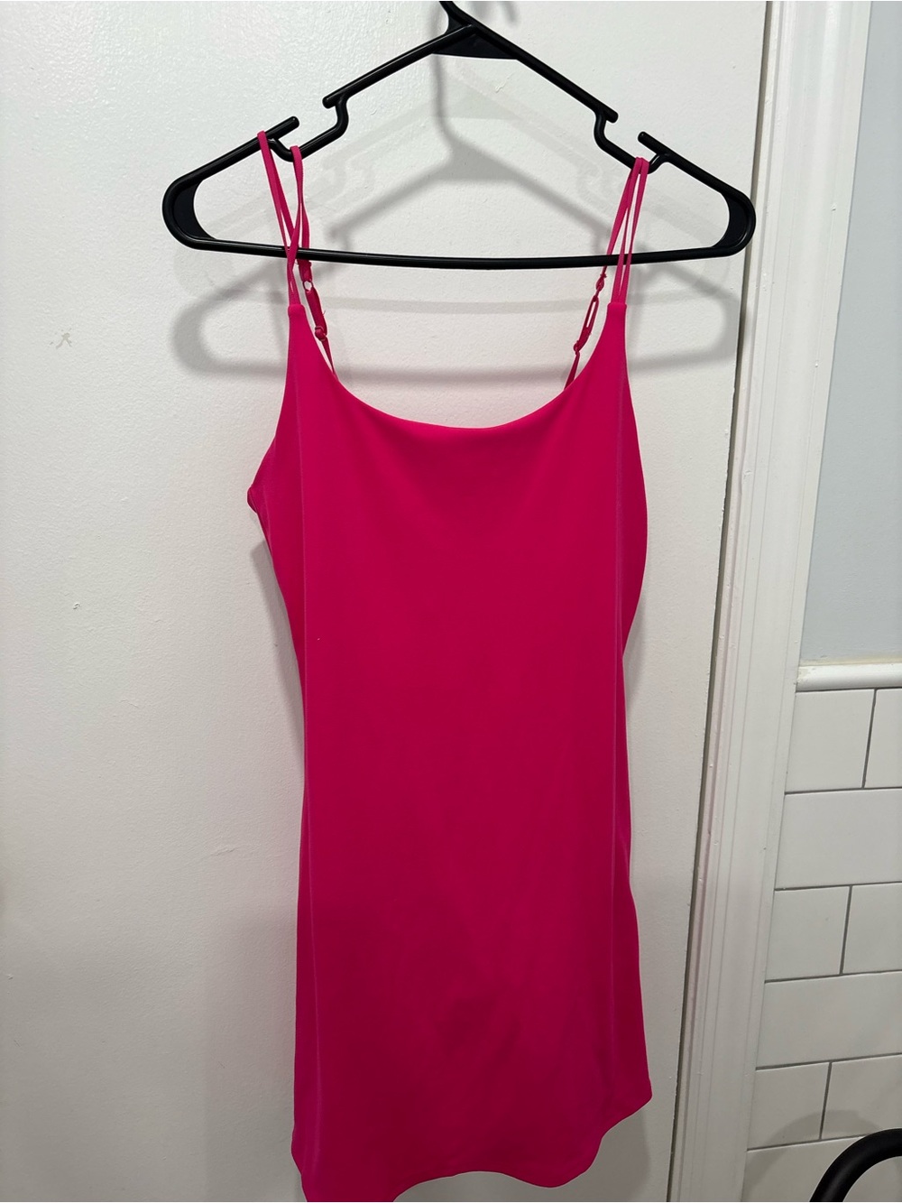 90 Degree By Reflex Bright Pink Adjustable Slip Tennis Dress